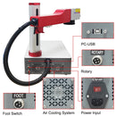 Máquina de Marcação a Laser Hunst Pequena, 30W 50W Portátil, Dobrável, Mini Gravador a Laser de Fibra, Presente DIY para Gravação, Gravação de Joias em Metal