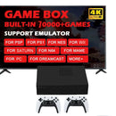 Console de Videogame Retro R3 PRO Sistema Batocera 500GB 3865U 70000+ Jogos para Wii PS2 PSP Saturn GameCube N64 Controle Sem Fio