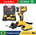 Parafusadeira furadeira 36v/48v Com gancho e 2 bateria - Neverdie Store