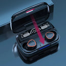 Fone de Ouvido Bluetooth 5.1 Case LED Digital – À Prova D'água, Bateria Longa, Touch Control