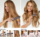 Modelador de Cabelo e Prancha Alisadora 2 em 1 Profissional, Chapinha de Titânio com Placas Côncavas e Convexas 3D, Bivolt