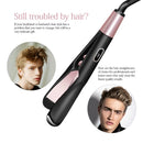 Prancha e Modelador de Cabelo Elétrico Profissional 2 em 1, Ferramentas de Estilização de Cabelo em Cerâmica com Controle de Temperatura em Liga de Alumínio
