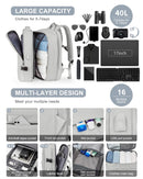 Mochila de Viagem de Grande Capacidade para Homens e Mulheres, Bolsa para Laptop Multifuncional, Mochila Expansível para Viagens de Negócios