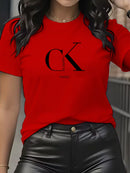 Camiseta feminina de verão com estampa de desenho animado, gola redonda, manga curta, estilo Y2K, tendência de moda de luxo.