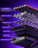AULA WIN60 Teclado com interruptor magnético Gatilho rápido 8K Retorno RGB Hotswap 60% Teclado para jogos personalizado