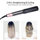 Prancha e Modelador de Cabelo Elétrico Profissional 2 em 1, Ferramentas de Estilização de Cabelo em Cerâmica com Controle de Temperatura em Liga de Alumínio