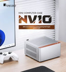 JONSBO NV10 Chassis ITX MINI Suporte totalmente em alumínio Fonte de alimentação 1U FLEX em pé ou deitado Caixa de computador