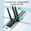 AX900 WiFi Adaptador USB WiFi6 Bluetooth 5.4 Dual Band 2.4G + 5.8Ghz 4 Antena Dongle USB Receptor de Cartão Sem Fio para PC/Laptop
