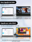 Amoudo 15.6 Polegada monitor portátil 1920x1080p display móvel ips painel lcd penhole suporte vesa udc mini hdmi estender display