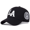 Bonés de beisebol snapback unissex com letras LA primavera e outono chapéus casuais ajustáveis ao ar livre chapéu protetor solar