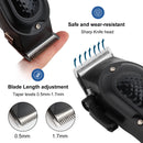 Máquina de cortar cabelo profissional Hiena 212, conjunto de cortador de cabelo masculino, aparador de cabelo elétrico sem fio de metal para barbeiro com visor LCD.
