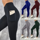Yoga fitness mulheres leggings calças de cintura alta com bolso ginásio treino correndo elástico sexy bunda levantamento casual calças magras