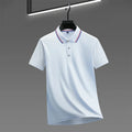 2025 nova camisa polo masculina casual de cor sólida de manga curta verão elegante e confortável versátil topo