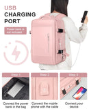 Mochila de Viagem de Grande Capacidade para Homens e Mulheres, Bolsa para Laptop Multifuncional, Mochila Expansível para Viagens de Negócios
