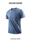 Chrlck camisetas masculinas de secagem rápida, respirável, caminhadas, pesca, elasticidade macia, esportes ao ar livre, camisa curta, verão