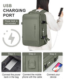 Mochila de Viagem de Grande Capacidade para Homens e Mulheres, Bolsa para Laptop Multifuncional, Mochila Expansível para Viagens de Negócios