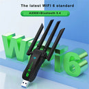 AX900 WiFi Adaptador USB WiFi6 Bluetooth 5.4 Dual Band 2.4G + 5.8Ghz 4 Antena Dongle USB Receptor de Cartão Sem Fio para PC/Laptop