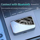 Fone de Ouvido Bluetooth Sem Fio com Display Digital Espelhado Brasil 5.1 Touch TWS para Negócios e Esportes