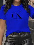 Camiseta feminina de verão com estampa de desenho animado, gola redonda, manga curta, estilo Y2K, tendência de moda de luxo.