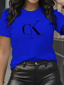 Camiseta feminina de verão com estampa de desenho animado, gola redonda, manga curta, estilo Y2K, tendência de moda de luxo.