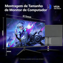 Monitor Gamer HOESD.a de 27 polegadas 180Hz 2K QHD para PC 2560*1400 FreeSync DP HDMI Tela Ultrafina para Desktop