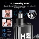 Máquina de acabamento hiena elétrica profissional máquina de cortar cabelo elétrica máquina de barba recarregável barbeador masculino kit aparador de cabelo