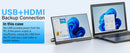 Amoudo 15.6 Polegada monitor portátil 1920x1080p estender display ips painel lcd penhole suporte vesa udc mini hdmi display móvel