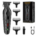 Máquina de cortar cabelo profissional Hiena 212, conjunto de cortador de cabelo masculino, aparador de cabelo elétrico sem fio de metal para barbeiro com visor LCD.