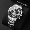 1/4PCS Relógio de Luxo Masculino com Mostrador Grande, Relógio de Quartzo Fashion para Homens, Presente Reloj Hombre (Sem Caixa)