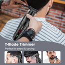 Máquina de cortar cabelo profissional Hiena 212, conjunto de cortador de cabelo masculino, aparador de cabelo elétrico sem fio de metal para barbeiro com visor LCD.