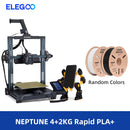Impressora 3D FDM ELEGOO NEPTUNE 3 PRO com nivelamento automático, tela sensível ao toque HD capacitiva de 4,3 polegadas, extrusora de metal com engrenagem dupla 225x225x280mm