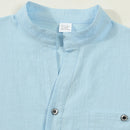 Camisas masculinas leves de manga comprida, camisas henley de algodão e linho para homens, camisa havaiana de praia com decote em v, camisa polo respirável