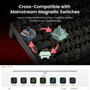Akko tac75 he teclado de interruptor magnético 75% teclados para jogos gatilho rápido 0.005mm 8k rgb com fio esports teclado personalizado para gamer