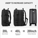 Mochila de Viagem de Grande Capacidade para Homens e Mulheres, Bolsa para Laptop Multifuncional, Mochila Expansível para Viagens de Negócios