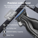 Máquina de cortar cabelo profissional Hiena 212, conjunto de cortador de cabelo masculino, aparador de cabelo elétrico sem fio de metal para barbeiro com visor LCD.