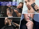Máquina de acabamento hiena elétrica profissional máquina de cortar cabelo elétrica máquina de barba recarregável barbeador masculino kit aparador de cabelo