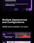 AULA WIN60 Teclado com interruptor magnético Gatilho rápido 8K Retorno RGB Hotswap 60% Teclado para jogos personalizado