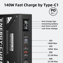 Movespeed z70pro power bank 70000mah 140w pd estação de energia de bateria externa de carga rápida com lanterna para laptop acampamento ao ar livre