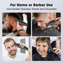 Máquina de cortar cabelo profissional Hiena 212, conjunto de cortador de cabelo masculino, aparador de cabelo elétrico sem fio de metal para barbeiro com visor LCD.