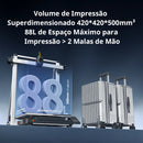 Anycúbico kobra 3 max fdm impressora 3d multicolorida com até 600 mm/s velocidade de impressão volume de construção 500*420*420mm controle de aplicativo inteligente