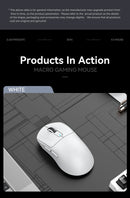 ATTACK SHARK X3 Mouse leve sem fio Bluetooth conexão tri-mode, PAW3395, mouse Macro Bluetooth para jogos