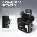 Aurafit X6 Bluetooth Earphones: TWS/In-Ear Design, TFT Screen Interaction, AI Simultaneous Translation, 512MB Music Storage