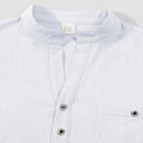 Camisas masculinas leves de manga comprida, camisas henley de algodão e linho para homens, camisa havaiana de praia com decote em v, camisa polo respirável