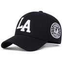 Bonés de beisebol snapback unissex com letras LA primavera e outono chapéus casuais ajustáveis ao ar livre chapéu protetor solar
