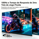 Monitor Gamer HOESD.a de 27 polegadas 180Hz 2K QHD para PC 2560*1400 FreeSync DP HDMI Tela Ultrafina para Desktop