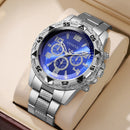 1/4PCS Relógio de Luxo Masculino com Mostrador Grande, Relógio de Quartzo Fashion para Homens, Presente Reloj Hombre (Sem Caixa)