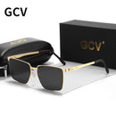 GCV Homens Óculos de Sol Polarizados Alumínio Mágico Óculos de Sol Óculos de Condução Retângulo Tons Para Homens UV400