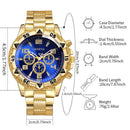 1/4PCS Relógio de Luxo Masculino com Mostrador Grande, Relógio de Quartzo Fashion para Homens, Presente Reloj Hombre (Sem Caixa)