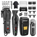 Máquina de acabamento hiena elétrica profissional máquina de cortar cabelo elétrica máquina de barba recarregável barbeador masculino kit aparador de cabelo