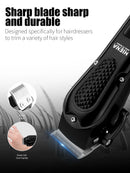 Máquina de cortar cabelo profissional Hiena 212, conjunto de cortador de cabelo masculino, aparador de cabelo elétrico sem fio de metal para barbeiro com visor LCD.